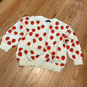 Mini Rodini size 8 to 9 strawberry sweatshirt